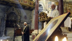 Moslems in catholic church