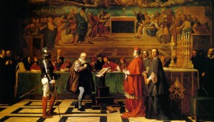Galileo Galilei Inkvisitsiooni ees - J-N Robert-Fleury maal